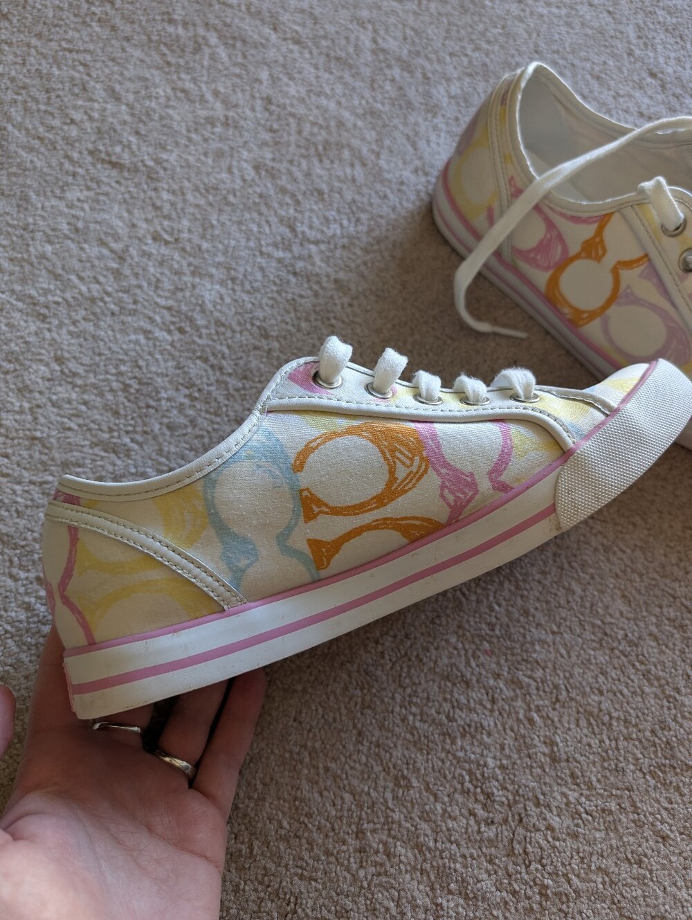 Rare Coach Dee Y2K Low Top Canvas tennis Sneakers - Picture 7 of 9